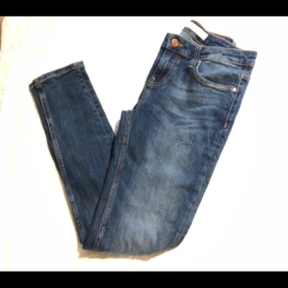 Zara Z1975 Denim‎ Distressed Skinny Jeans Size 2